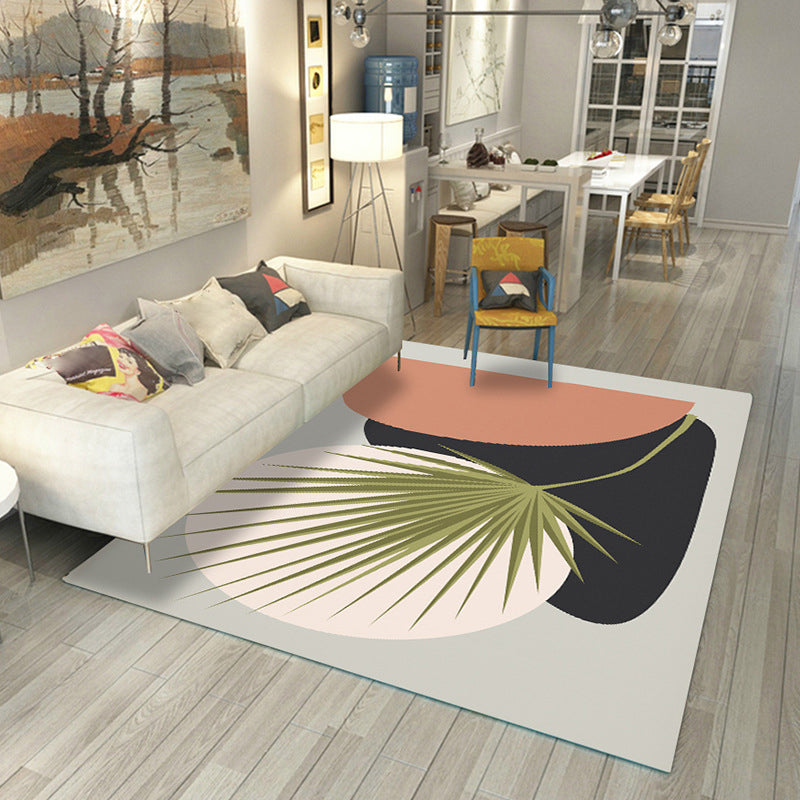 Avtoit | Japanese Rug Polyester Color Broken Area Rug Non-Slip Washable Indoor Rug for Parlor
