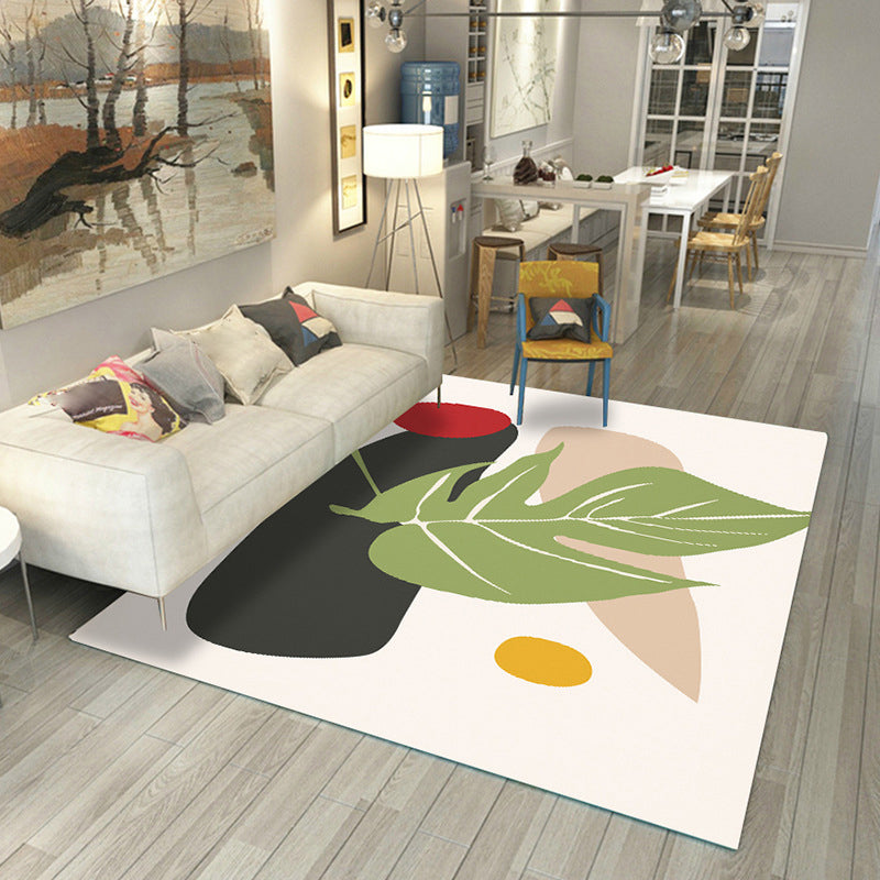 Avtoit | Japanese Rug Polyester Color Broken Area Rug Non-Slip Washable Indoor Rug for Parlor