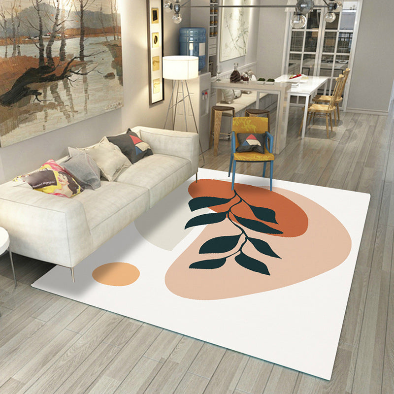 Avtoit | Japanese Rug Polyester Color Broken Area Rug Non-Slip Washable Indoor Rug for Parlor