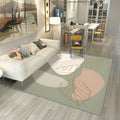 Avtoit | Japanese Rug Polyester Color Broken Area Rug Non-Slip Washable Indoor Rug for Parlor