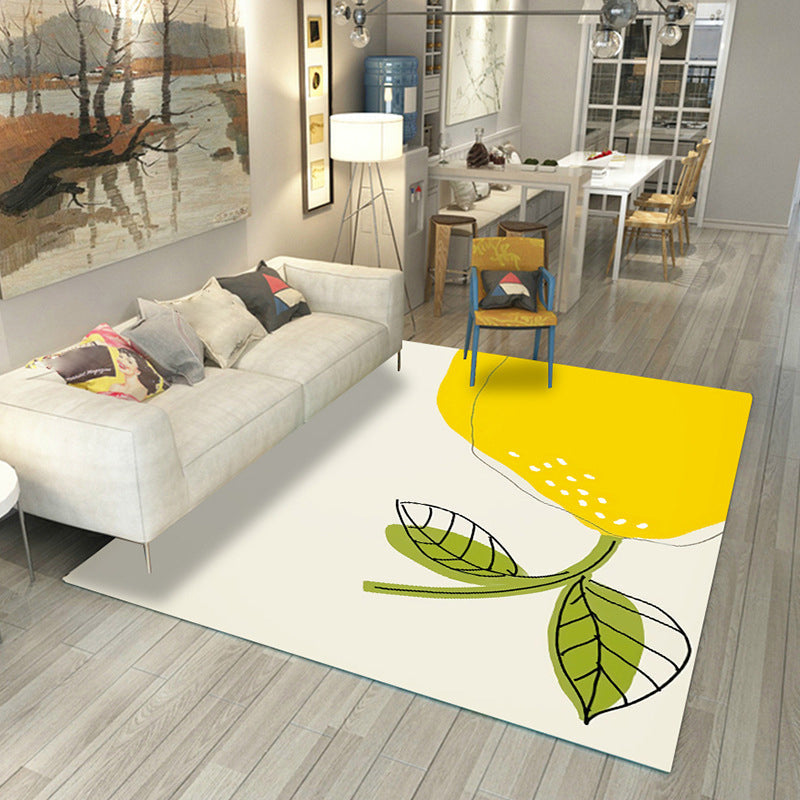 Avtoit | Japanese Rug Polyester Color Broken Area Rug Non-Slip Washable Indoor Rug for Parlor