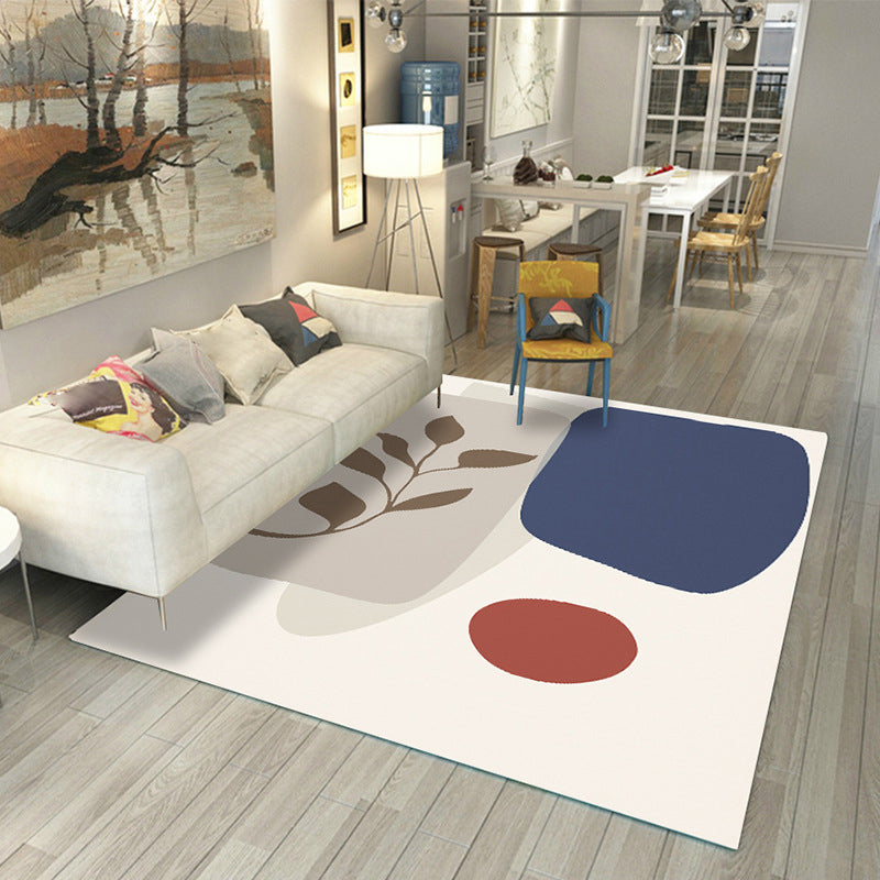 Avtoit | Japanese Rug Polyester Color Broken Area Rug Non-Slip Washable Indoor Rug for Parlor