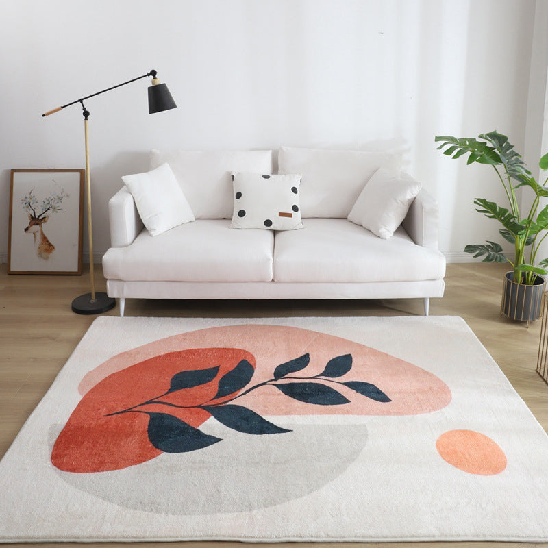 Avtoit | Comfort Living Room Rug Multicolor Cartoon Print Rug Non-Slip Base Pet-Friendly Rug