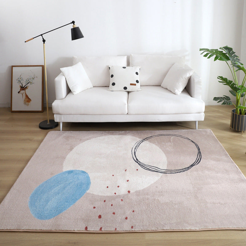 Avtoit | Comfort Living Room Rug Multicolor Cartoon Print Rug Non-Slip Base Pet-Friendly Rug