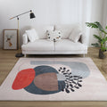 Avtoit | Comfort Living Room Rug Multicolor Cartoon Print Rug Non-Slip Base Pet-Friendly Rug