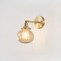 Avtoit | Pumpkin Shadow Glass Wall Mount Light Antique Style 1-Light Nightstand Wall Lighting Fixture