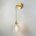 Avtoit | Minimalist Shade Wall Lamp Single Bulb Clear Glass Wall Lighting Fixture for Living Room