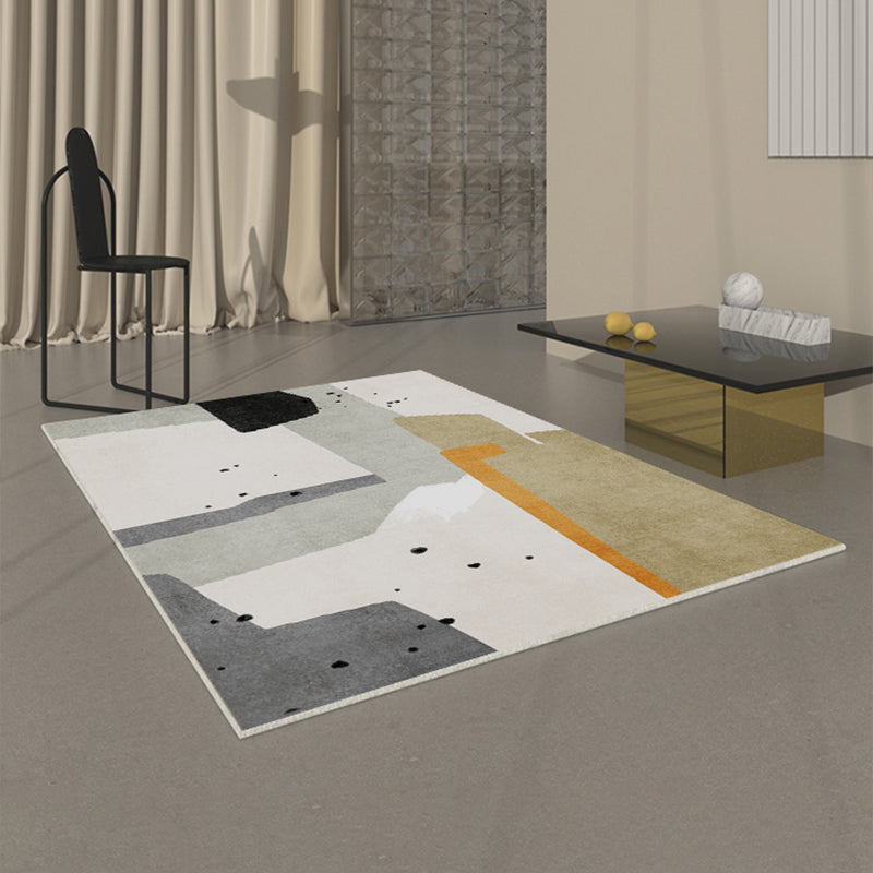 Avtoit | Simple Decorative Carpet Multicolor Abstract Area Rug Synthetic Non-Slip Pet-Friendly Carpet