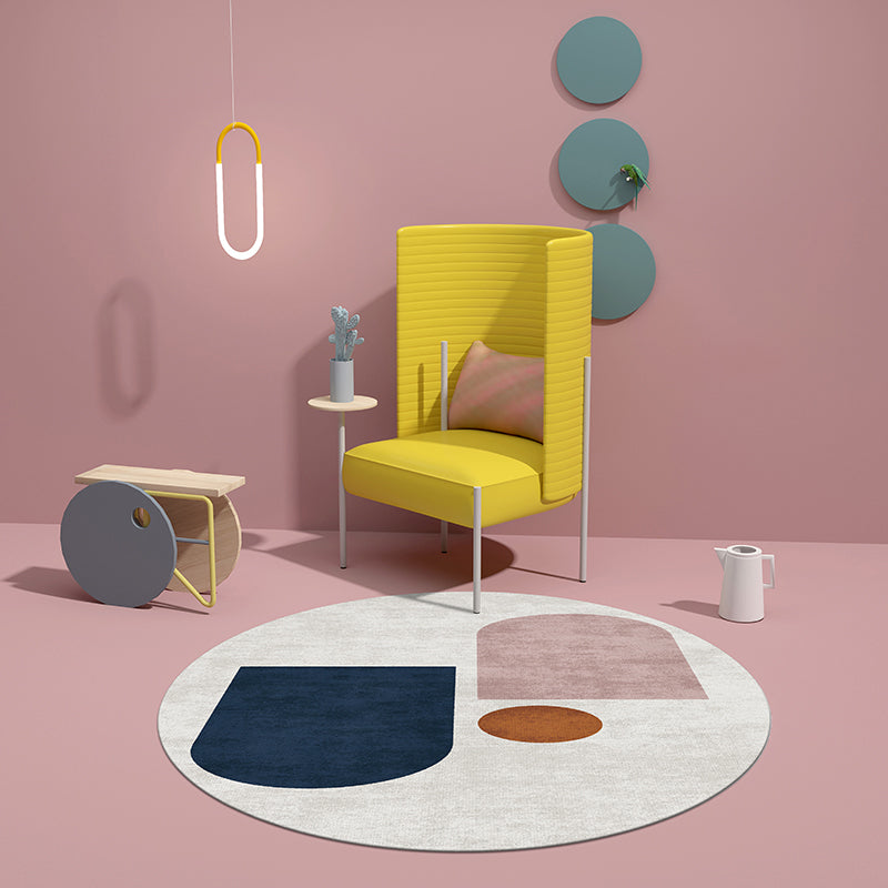 Avtoit | Creative Bedroom Rug Multicolored Color Differentiated Rug Polypropylene Washable Pet Friendly Non-Slip Rug