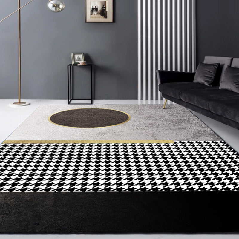 Avtoit | Multi-Color Living Room Carpet Casual Geometric Print Indoor Carpet Polypropylene Pet-Friendly Washable Carpet