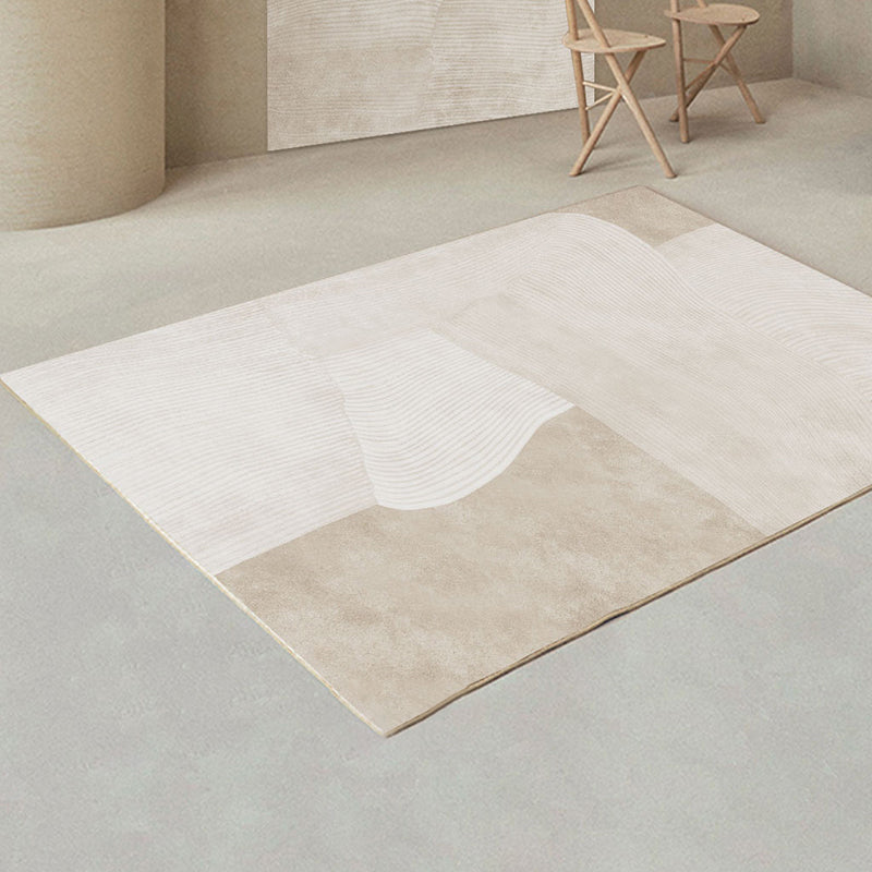Avtoit | Creative Decor Rug Apricot Abstract Printed Area Rug Polypropylene Non-Slip Back Pet-Friendly Rug