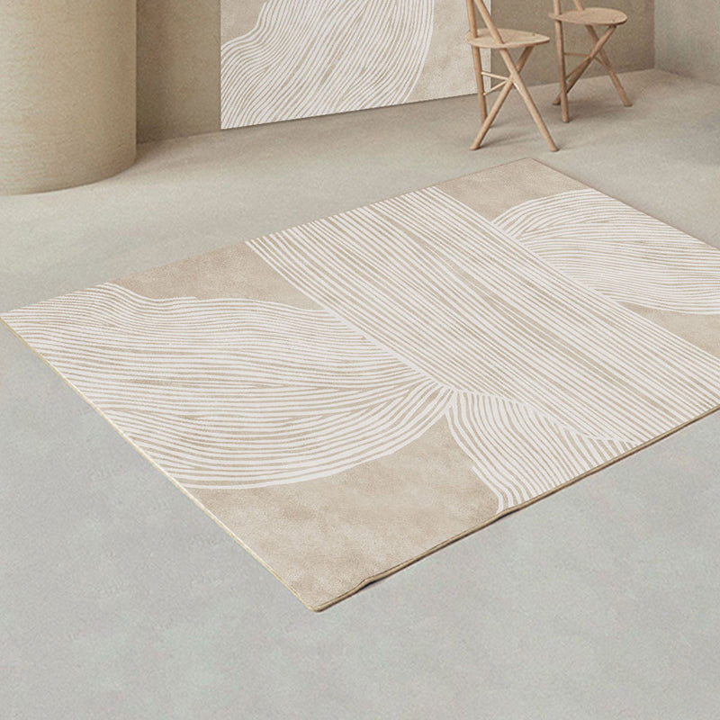 Avtoit | Creative Decor Rug Apricot Abstract Printed Area Rug Polypropylene Non-Slip Back Pet-Friendly Rug