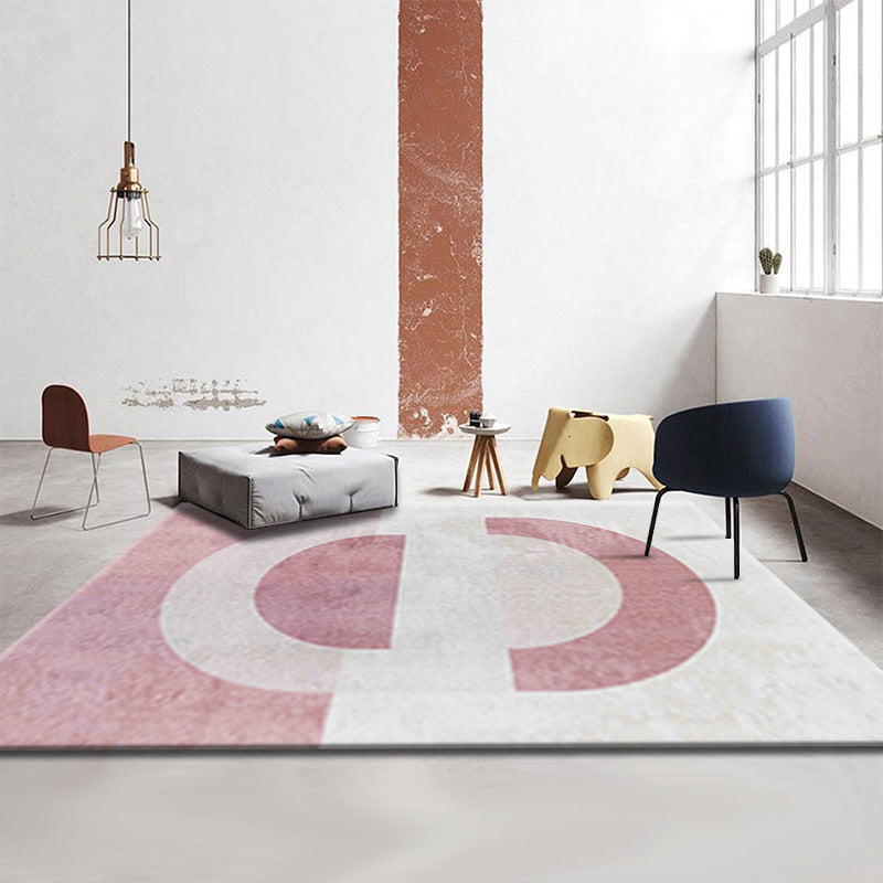Avtoit | Simple Luxury Rug Multicolored Color Blocks Rug Pet Friendly Stain Resistant Indoor Rug for Living Room