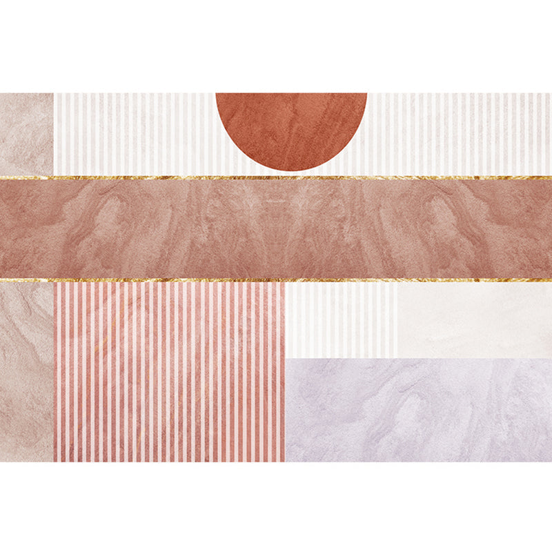 Avtoit | Modern Living Room Rug Morandi Color Color Block Area Rug Synthetic Non-Slip Washable Rug