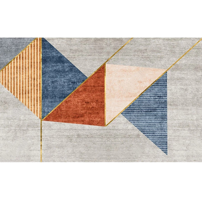 Avtoit | Modern Living Room Rug Morandi Color Color Block Area Rug Synthetic Non-Slip Washable Rug