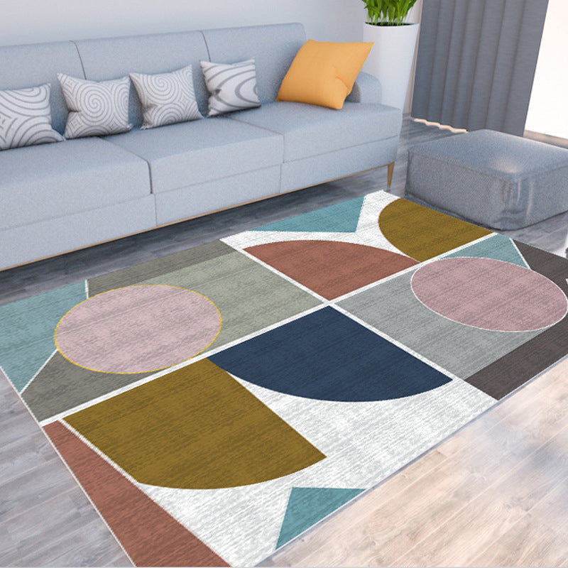Avtoit | Morandi color color block carpet polypropylene southwest carpet stain resistant non-slip bottom rug for room