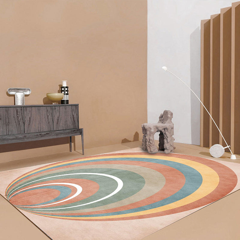 Avtoit | Simple Color Block Rug Multicolored Polyester Area Rug Non-Slip Backing Machine Washable Rug for the Bedroom