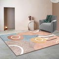 Avtoit | Simple Color Block Rug Multicolored Polyester Area Rug Non-Slip Backing Machine Washable Rug for the Bedroom