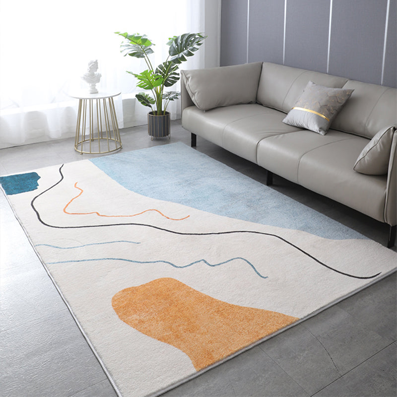 Avtoit | Western Bedroom Rug Multicolored Color Block Indoor Carpet Cotton Blend Pet Friendly Non-Slip Rug