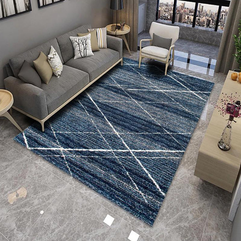 Avtoit | Modern Living Room Rug Multicolor Color Block Area Rug Polyester Non-Slip Machine Washable Rug