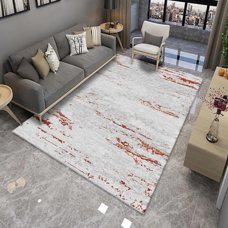 Avtoit | Modern Living Room Rug Multicolor Color Block Area Rug Polyester Non-Slip Machine Washable Rug