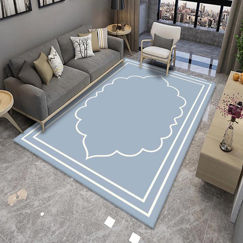 Avtoit | Modern Living Room Rug Multicolor Color Block Area Rug Polyester Non-Slip Machine Washable Rug