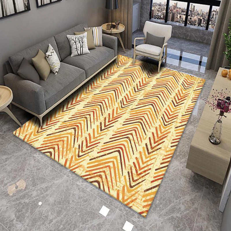 Avtoit | Modern Living Room Rug Multicolor Color Block Area Rug Polyester Non-Slip Machine Washable Rug