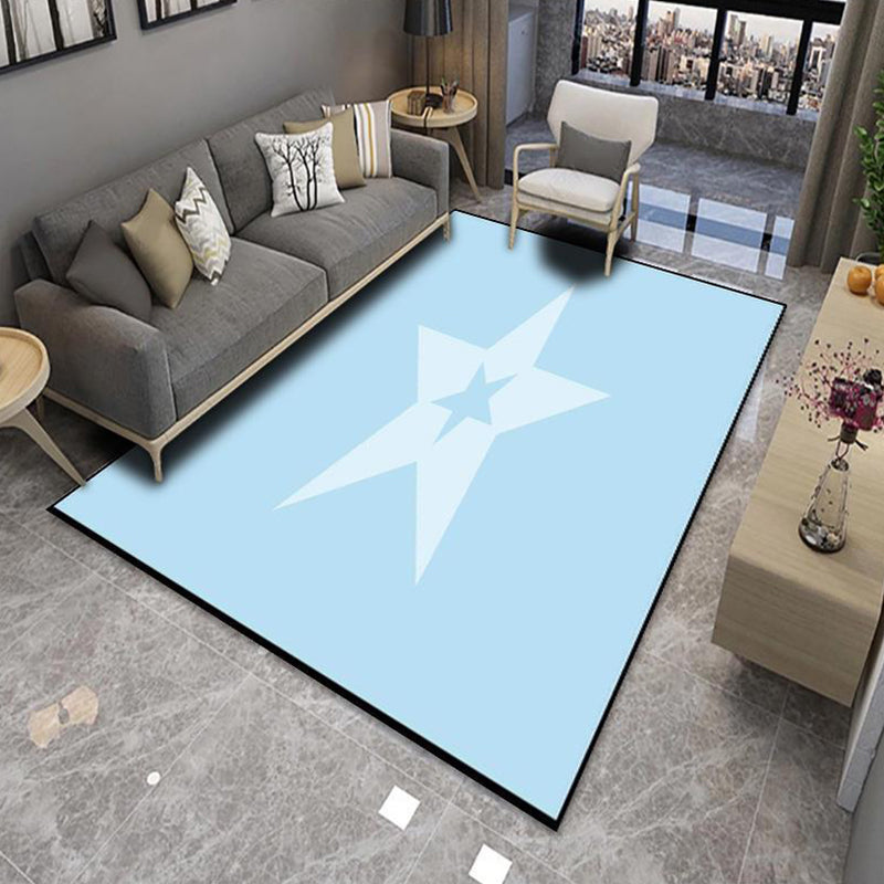 Avtoit | Modern Living Room Rug Multicolor Color Block Area Rug Polyester Non-Slip Machine Washable Rug