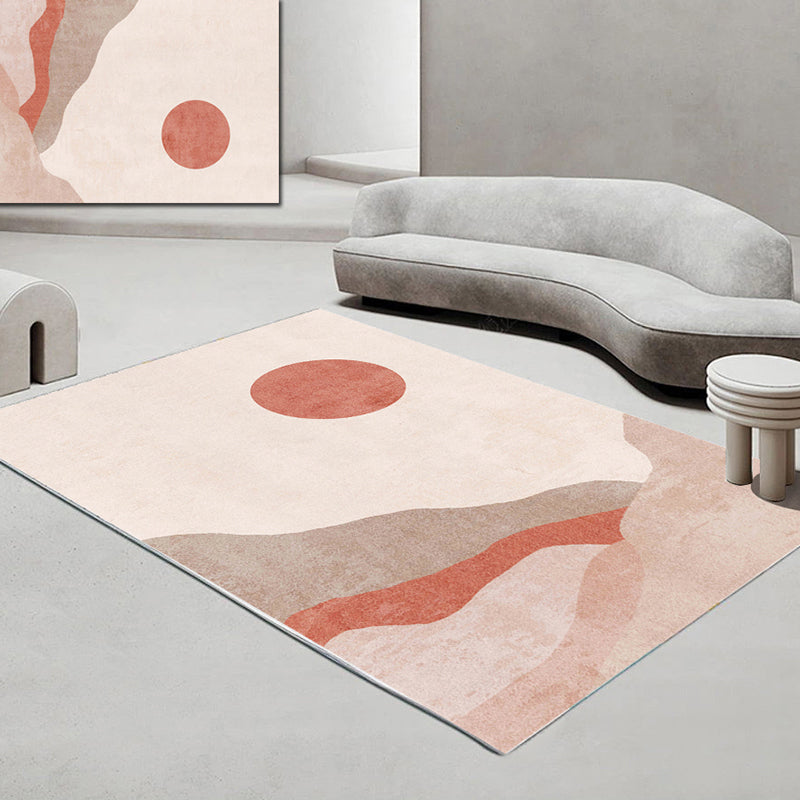 Avtoit | Morandi-color western carpet cotton blend color block rug anti-slip backing washable rug for bedroom