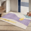 Avtoit | Calming Color Block Carpet Multicolored Cotton Blend Indoor Carpet Non-Slip Back Machine Washable Carpet for Space