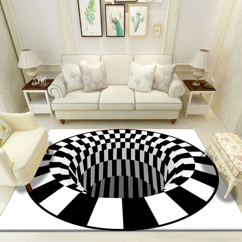 Avtoit | Multicolored unique rug polyester 3D checkerboard area rug easy care pet-friendly indoor rug for living room
