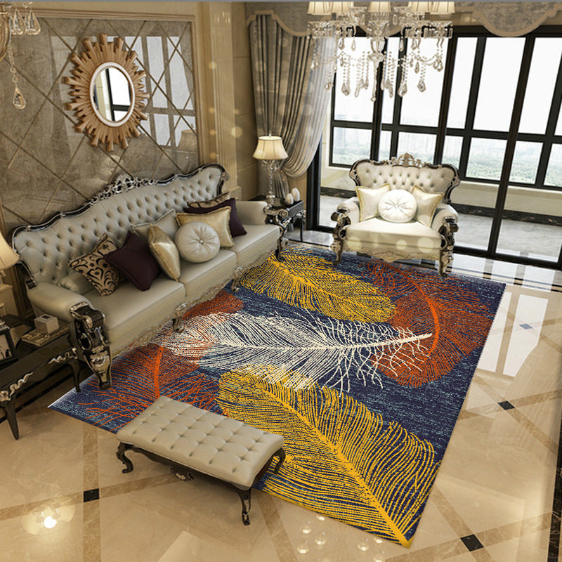 Avtoit | Luxury Living Room Rug Multi Color Plant Indoor Rug Synthetic Easy Care Machine Washable Rug