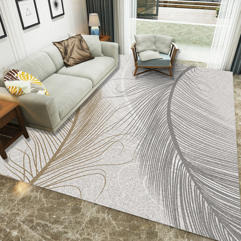Avtoit | Luxury Living Room Rug Multi Color Plant Indoor Rug Synthetic Easy Care Machine Washable Rug
