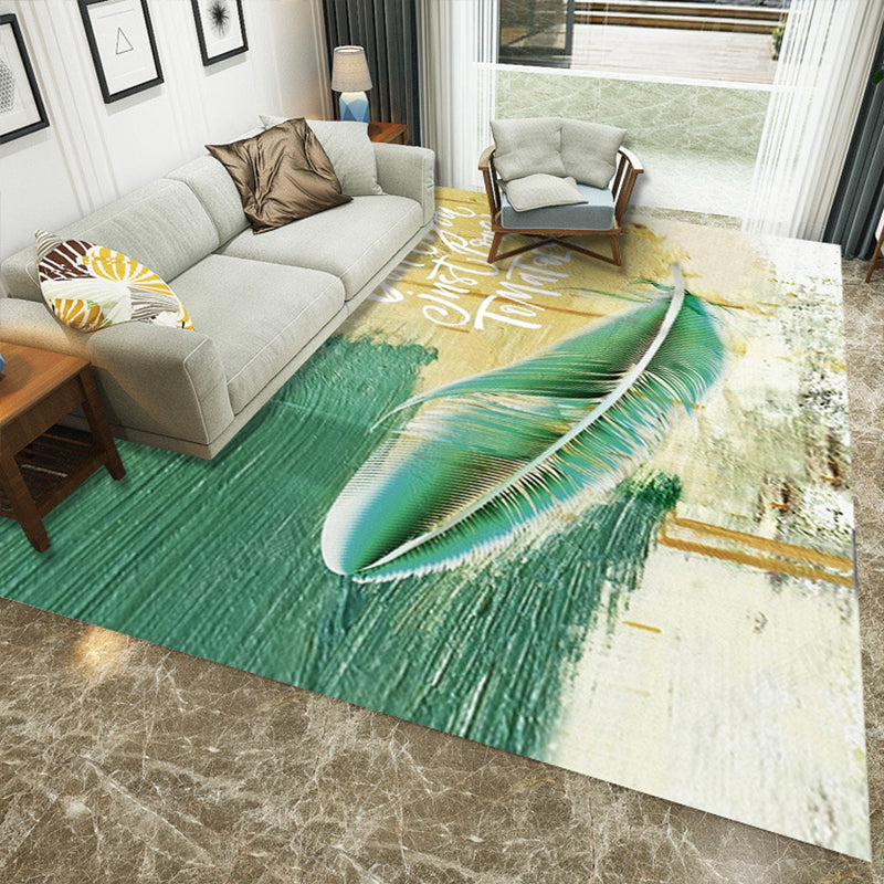 Avtoit | Luxury Living Room Rug Multi Color Plant Indoor Rug Synthetic Easy Care Machine Washable Rug
