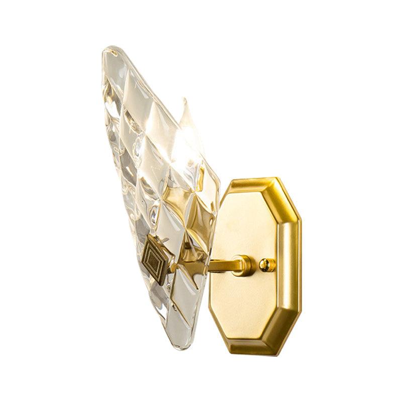 Avtoit | Clear Crystal Diamond Wall Light Modern Style 1/2-Head Brass Wall Lamp for Living Room