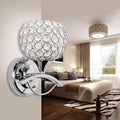 Avtoit | Global Wall Lamp Vintage Style Metal 1 Head Chrome/Gold Wall Lamp with Clear Crystal Beads Decor