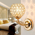 Avtoit | 1 Bulb Corridor Wall Mounted Lighting Vintage Style Gold Wall Lamp with Global Clear Crystal Shade