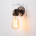 Avtoit | Iron Water Pipe Wall Lamp Rustic Style Restaurant Wall Lighting Fixture in Bronze