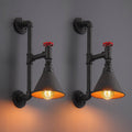 Avtoit | Vintage Conical Wall Lamp Single Iron Wall-Mounted Lamp with Water Pipe in Rust