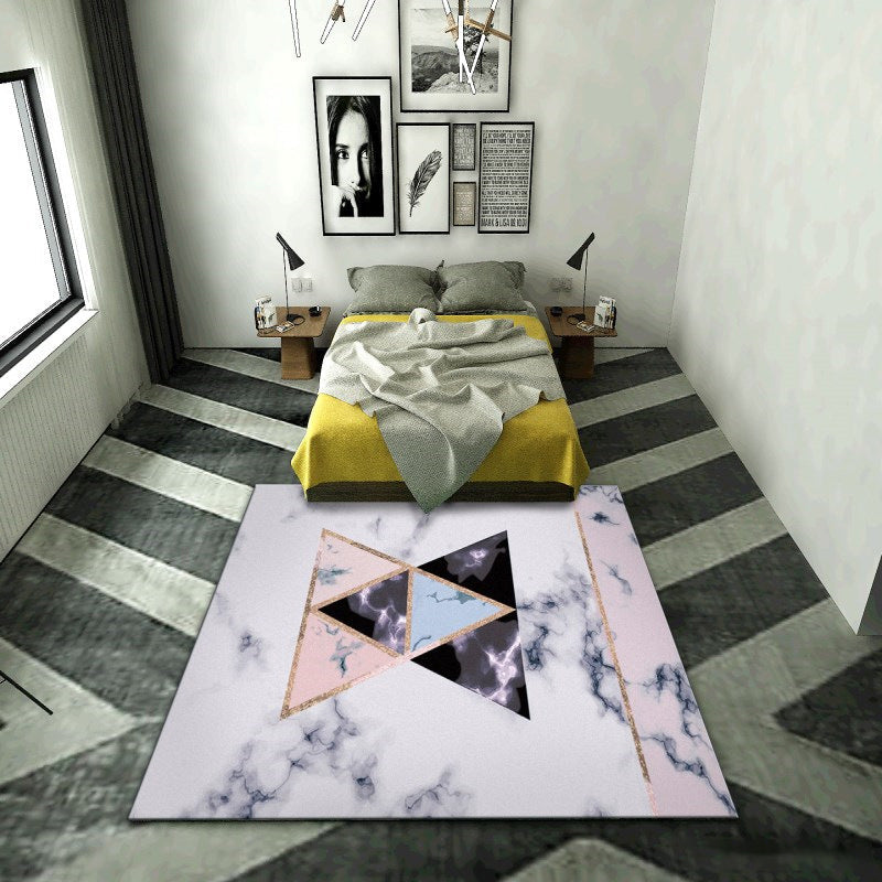 Avtoit | Western garden printed rug Multicolor Polyester rug with non-slip backing Stain-resistant indoor rug for bedroom