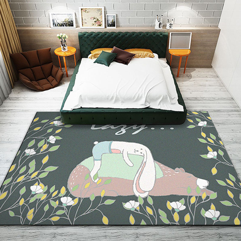 Avtoit | Western garden printed carpet multicolored polyester carpet with non-slip backing stain-resistant indoor carpet for bedroom