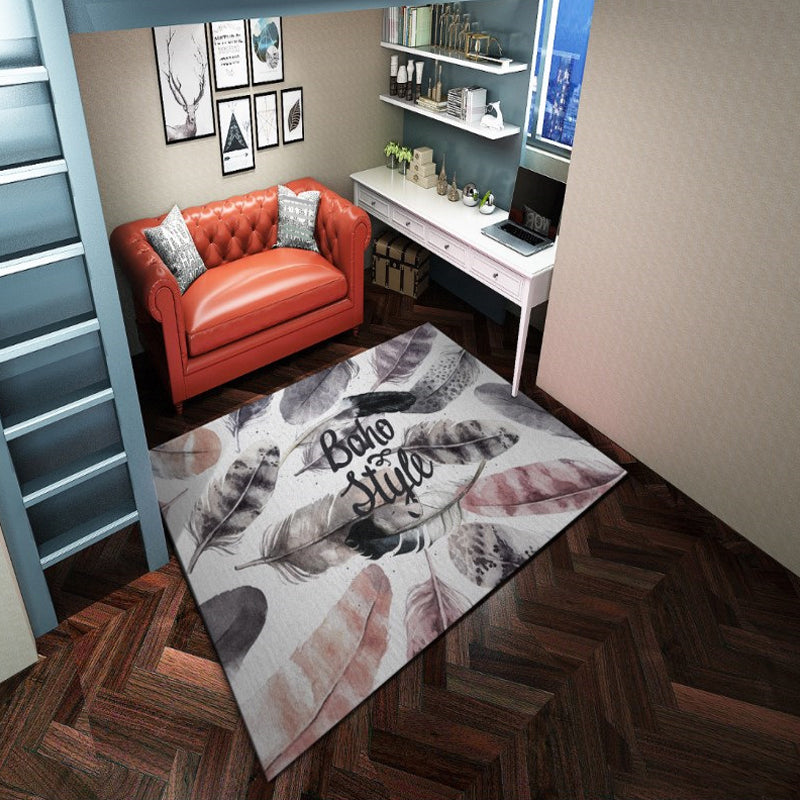 Avtoit | Western garden printed rug Multicolor Polyester rug with non-slip backing Stain-resistant indoor rug for bedroom