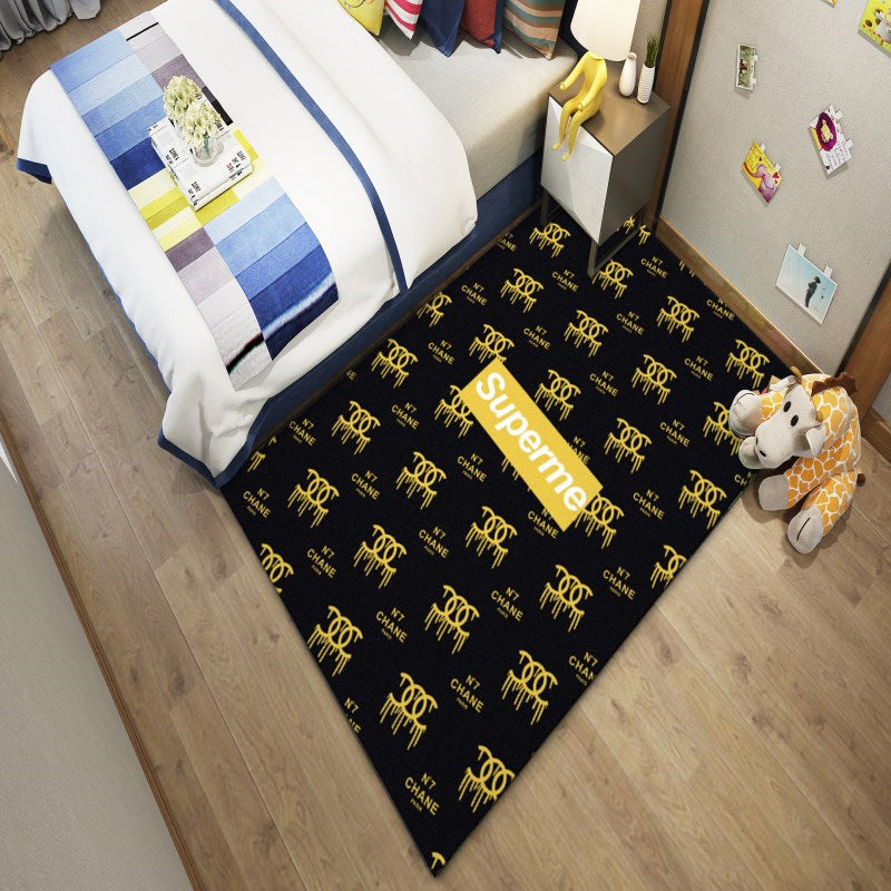 Avtoit | Western garden printed carpet multicolored polyester carpet with non-slip backing stain-resistant indoor carpet for bedroom