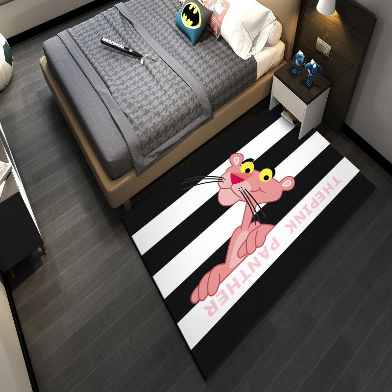 Avtoit | Western garden printed rug Multicolor Polyester rug with non-slip backing Stain-resistant indoor rug for bedroom