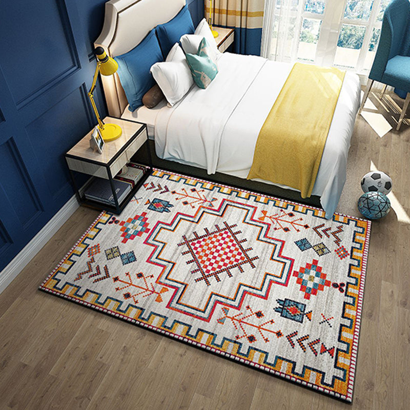 Avtoit | Western garden printed rug Multicolor Polyester rug with non-slip backing Stain-resistant indoor rug for bedroom