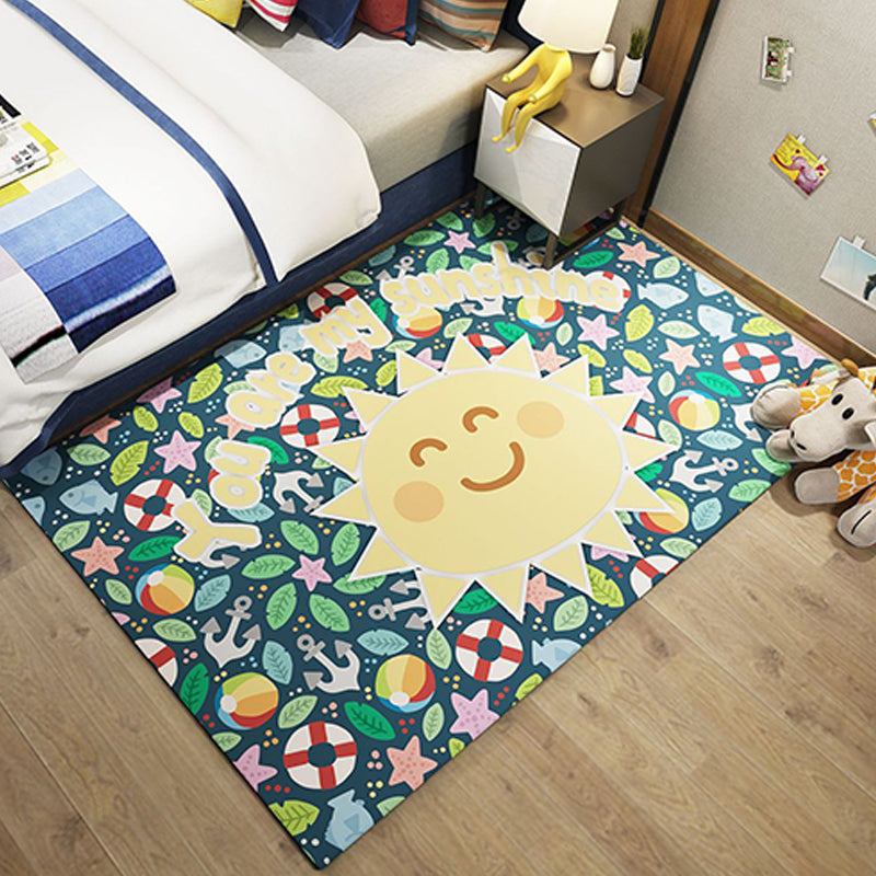 Avtoit | Western garden printed carpet multicolored polyester carpet with non-slip backing stain-resistant indoor carpet for bedroom