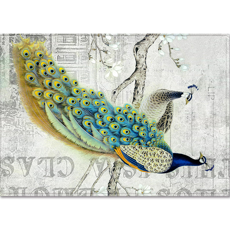 Avtoit | Modern Children's Room Rug Multi-Color Animal Area Rug Polyester Pet-Friendly Non-Slip Washable Rug