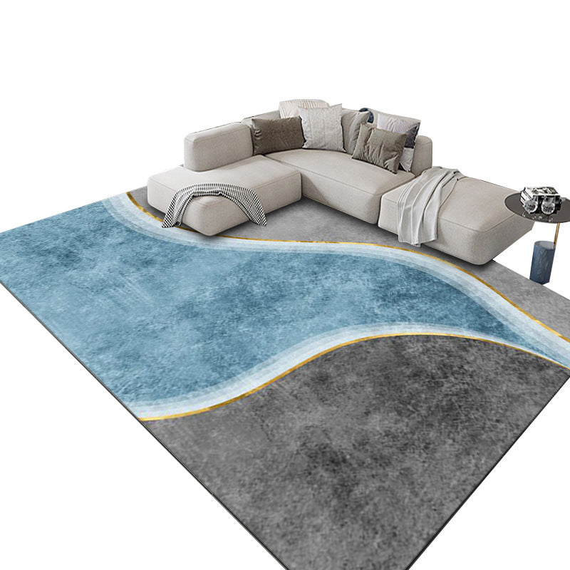 Avtoit | Luxurious geometric print carpet Multicolored synthetic carpet with non-slip backing pet-friendly carpet for the living room