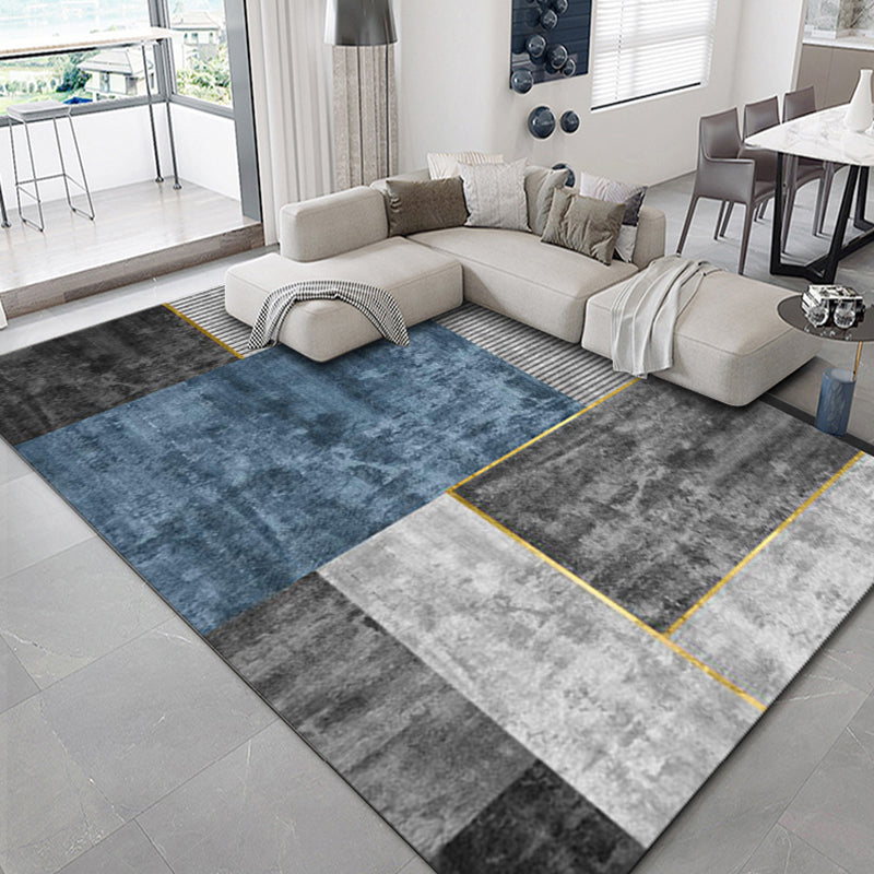 Avtoit | Luxurious geometric print carpet Multicolored synthetic carpet with non-slip backing pet-friendly carpet for the living room