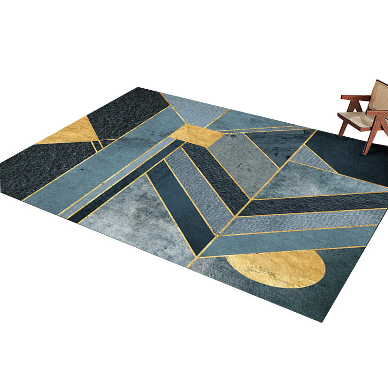 Avtoit | Glam Home Decoration Rug Multicolored Abstract Print Rug Polypropylene Non-Slip Back Easy Care Rug